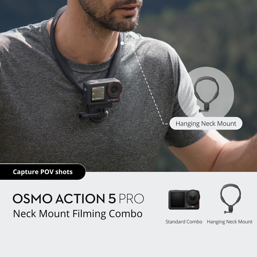 osmo action 5 pro nackstöd skyttepaket