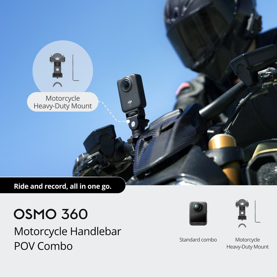 osmo 360 motorcykelstyre pov-paket