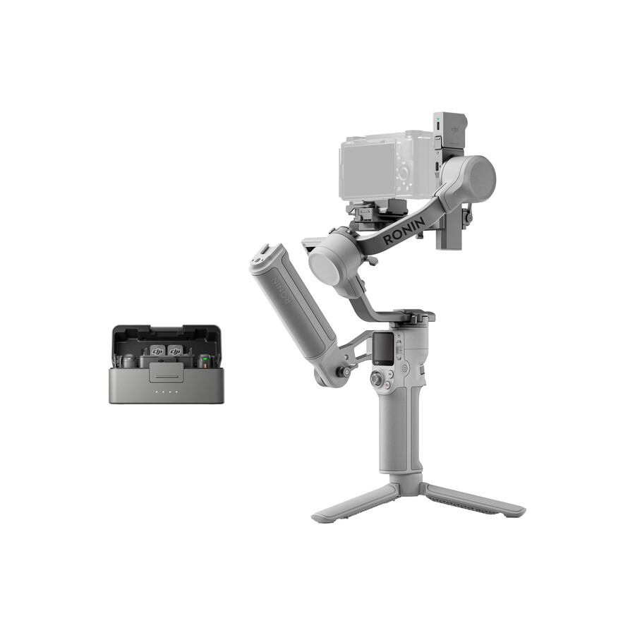 dji rs 4 mini creator-paket dji mic 3 2 tx 1 rx laddningsfodral