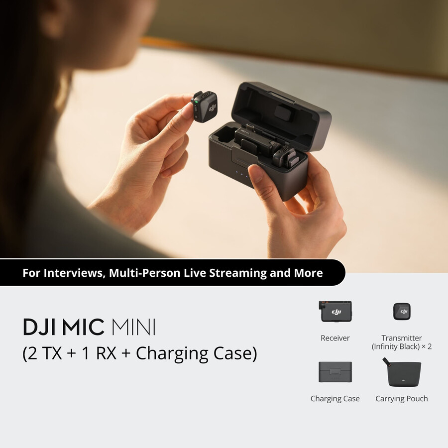 dji mic mini 2 tx 1 rx laddningsfodral