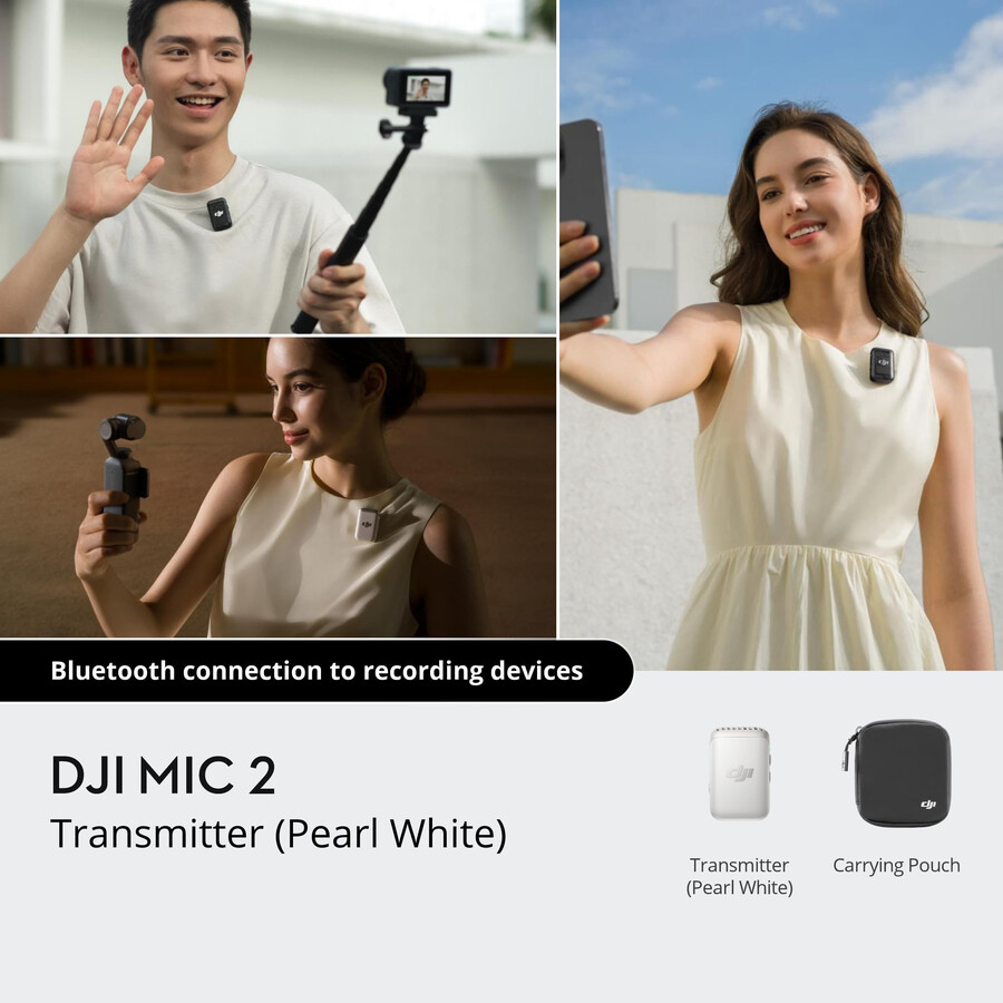 dji mic 2-sändare pärlvit