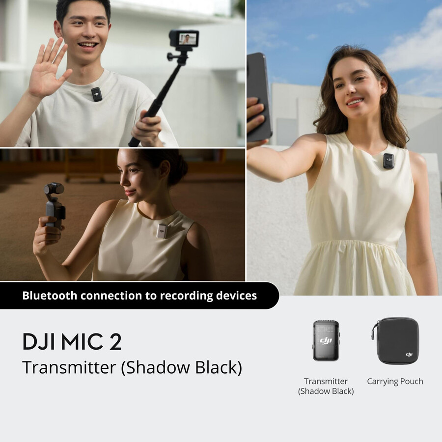 dji mic 2-sändare shadow black