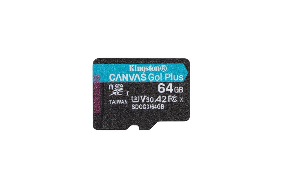 kingston canvas go 64 gb microsd plus-kort