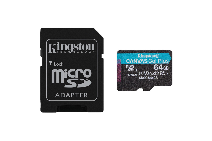 kingston canvas go 64 gb microsd plus-kort