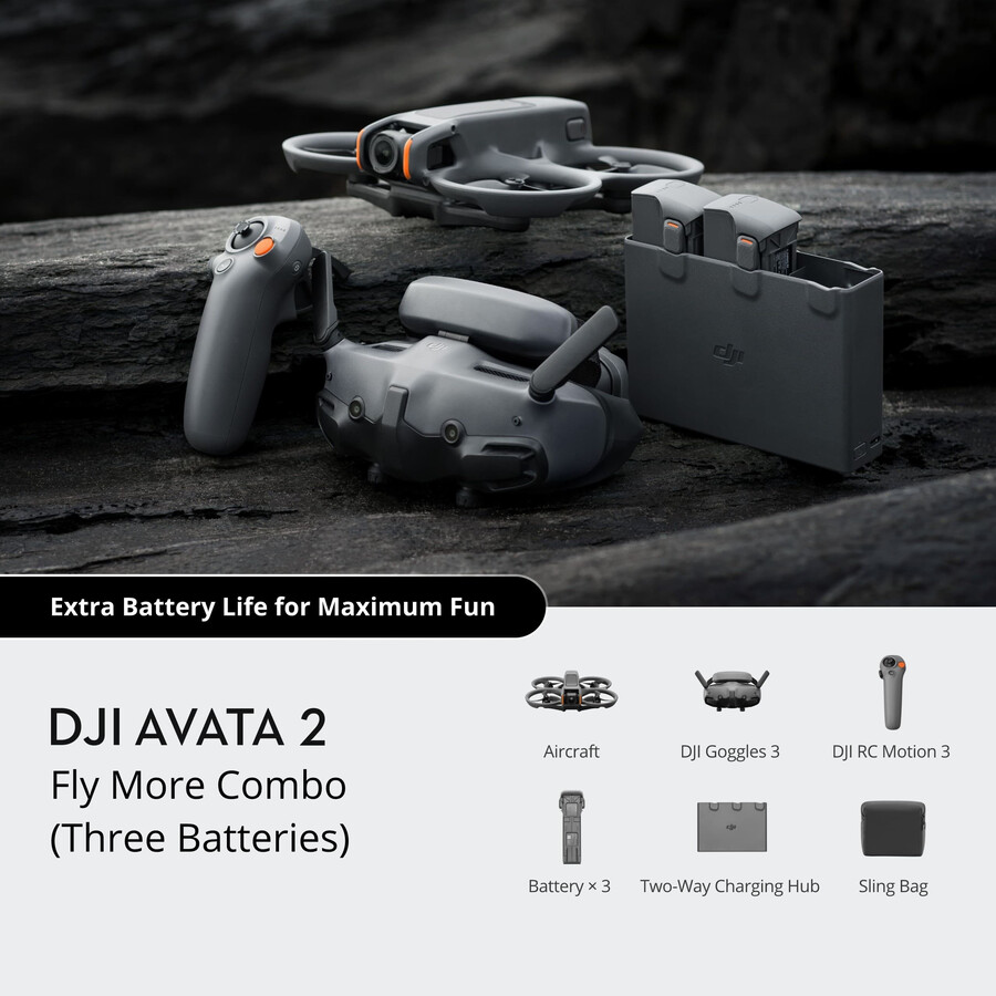 fly more dji avata 2-paket tre batterier